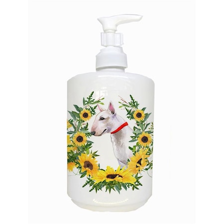 Carolines Treasures Bull Terrier Ceramic Soap Dispenser CK2885SOAP
